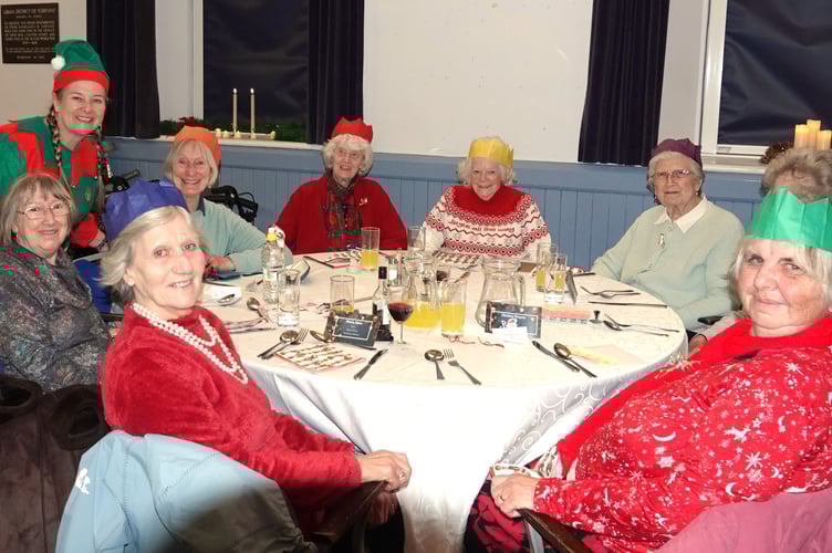 Torpoint Over 70s Christmas Lunch held at the Council Chambers in Torpoint