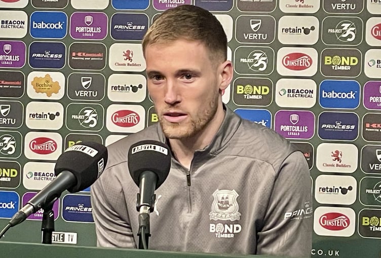 Plymouth Argyle defender Lewis Gibson