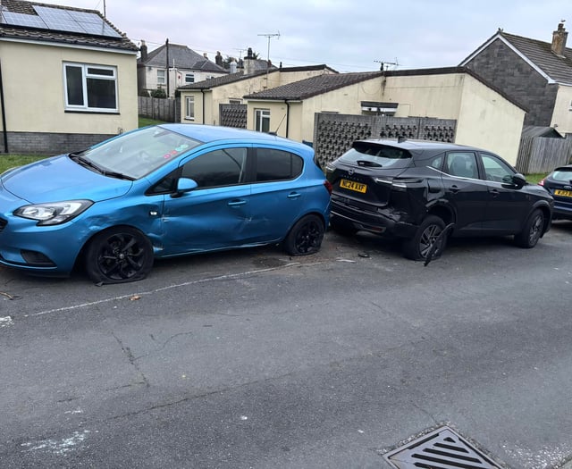 Four parked cars damaged in early morning collision in Saltash