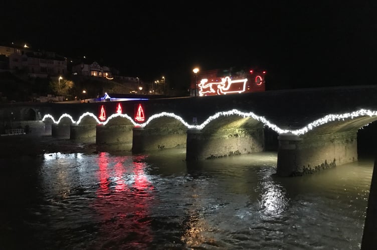 The GoCornwall Santabus made a festive sight with a stop off in Looe as part of its tour of Cornwall. (Picture: Peter Murnaghan)
