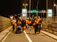 Solidarity walk across Tamar Bridge on final day of 16 days of Action