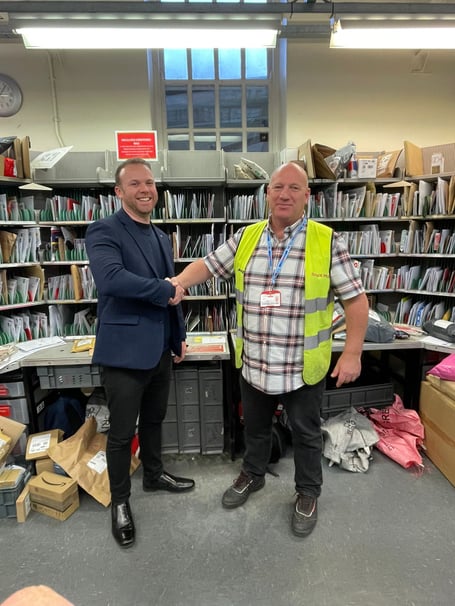 Ben Maguire MP at Royal Mail's Bodmin Delivery Office (Picture: Ben Maguire MP)