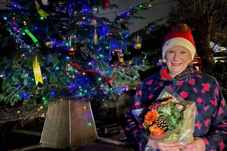 Sue Hooper had the honour of switching on the lights at the annual Forder 