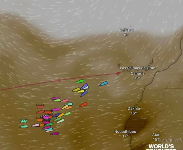 Looe rowing crew hit by Saharan sand but sitting top of their class