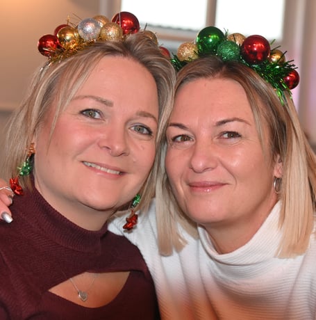 Friends together to celebrate Christmas are Tammy and Mandy (Picture: Adrian Jasper)