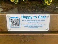 New 'Happy to Chat' plaques installed on benches in Saltash