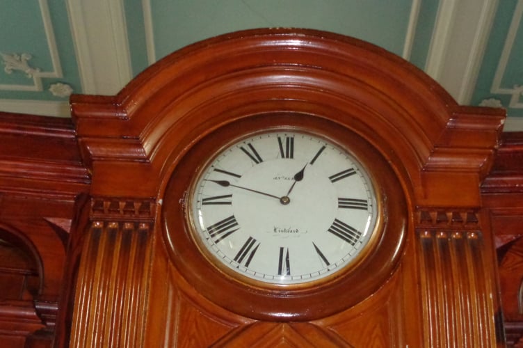 John Sleep wall clock in the former Methodist Church