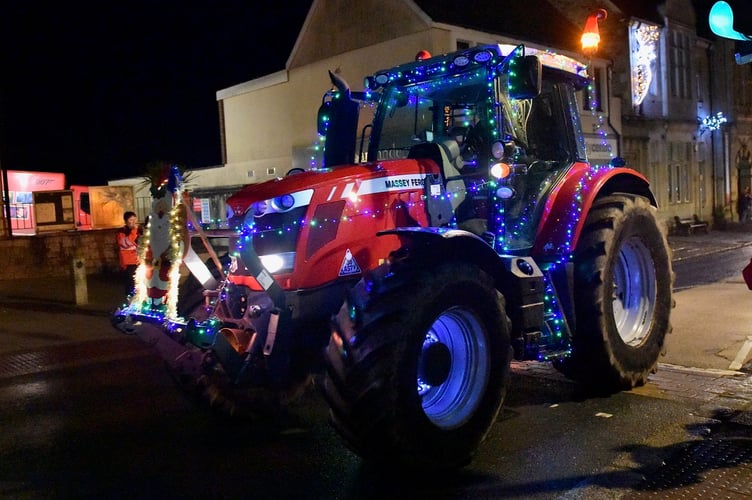 One of the many tractors involved in the Liskeard Tractor Run organised by the town's Young Farmers Club