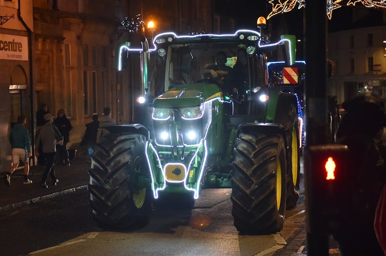 One of the lorries involved in the Liskeard Tractor Run organised by the town's Young Farmers Club