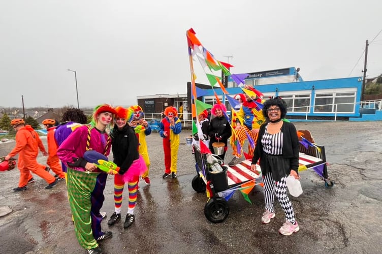 Quick stop off for participants in the annual Saltash Pram Race at The Rodney pub