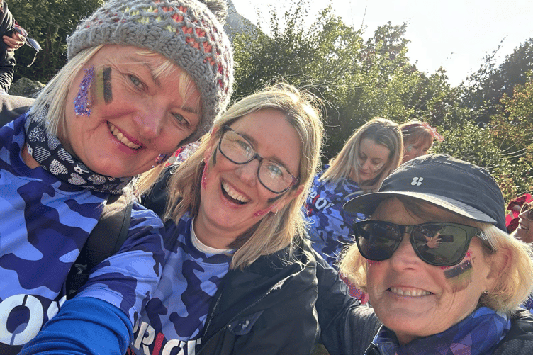 Power Runs members Joanne Richards, Emma Campbell and Helen Baker took part in the Trevi Women’s Walk