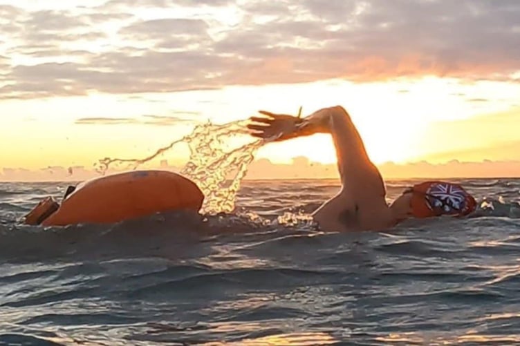 SAM Day in the final days of her training on a chilly morning in Looe. “Walking across sand that had ice on it, I didn’t want to be there, until I got in the water with the sun rising. It was absolutely stunning. Then you realise why you do it."