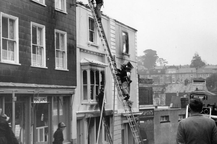 Firemen at work on November 14, 1968
