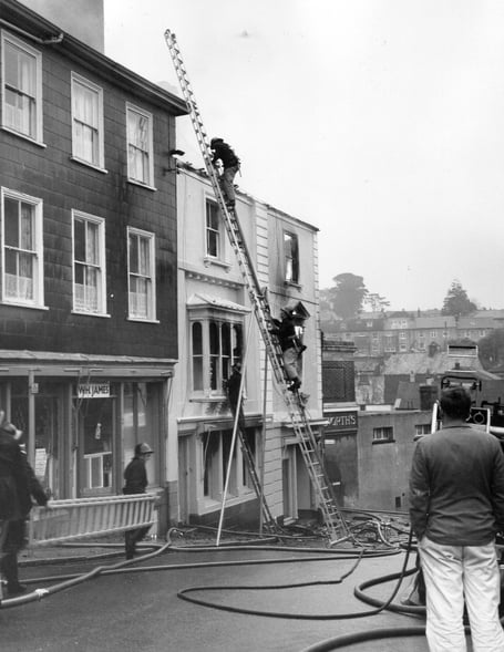 Firemen at work on November 14, 1968