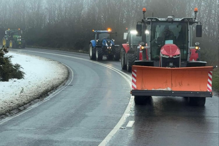 Tractors took to the roads on Friday January 10 in a go-slow protest against government anti-farming policy led by Farmers to Action. (Picture: Sarah June Neville)