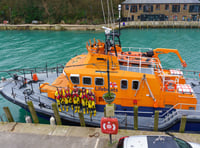 All-weather lifeboat drops in to visit flank station