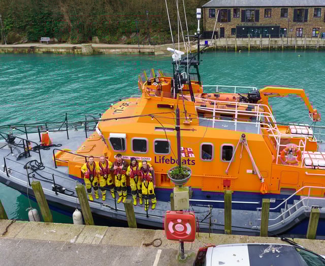 All-weather lifeboat drops in to visit flank station