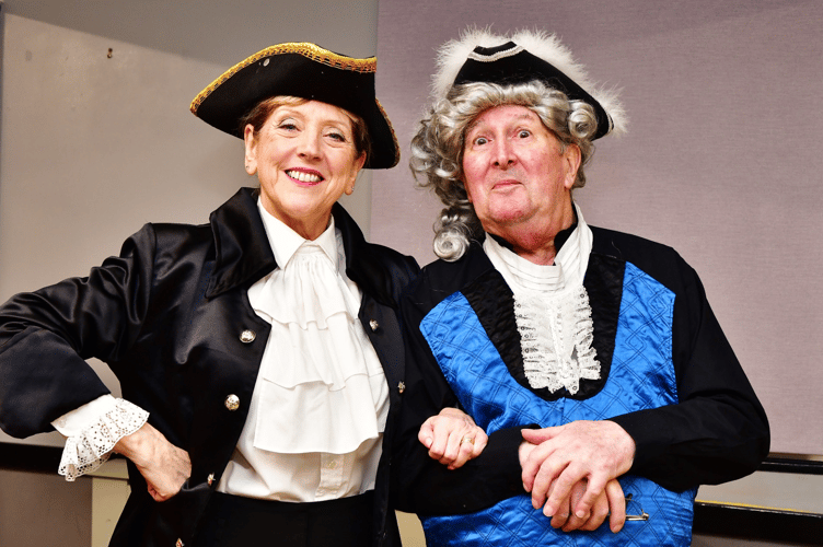 Members of the Torpoint Players cast who this year are performing Dick Whittington at the Council Chambers