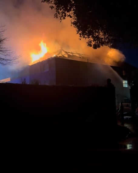 A fire took hold in the roofspace of a residential property on Tuesday February 4 at the Barrow Centre at Mt Edgcumbe which also houses a cafe, shops and businesses. (Picture: The Farriers Cafe)