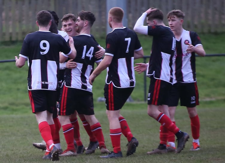 Millbrook celebrating against Launceston.
