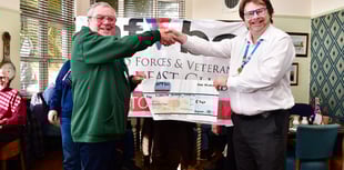 Torpoint Veterans hand over cheque to Plymouth Hospital charity
