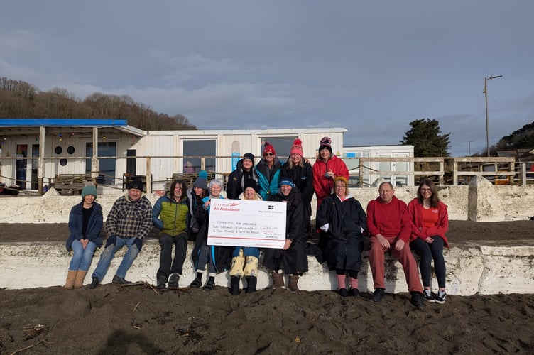 The dedicated swimmers and fundraisers donated more than £2700 to the #Heli2 appeal, and this year will be raising money for a fully kitted out second Cornwall first responder car. (Picture: Valley Resorts)