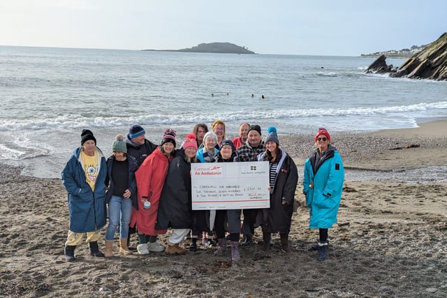 Millie Chilly Swimmers donate to Heli2 appeal