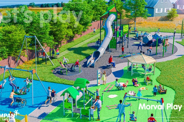 An artist impression of how the new play area will look once completed