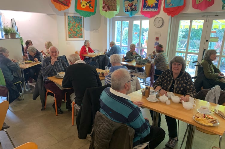 Foresters gather for lunch.