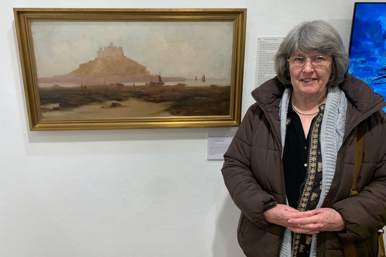 Carol with Low Tide St Michaels Mount by J.T. Richardson.