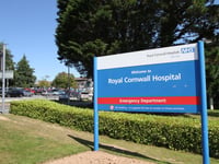 Bus crash near hospital closes road