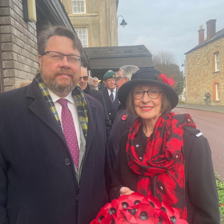 Pat Rogerson (right) pictured with her son and successor, former North Cornwall MP Dan Rogerson (Picture: North Cornwall Liberal Democrats)