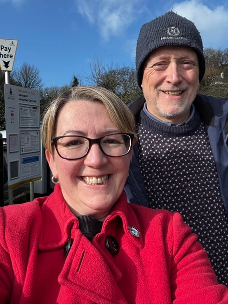 CORNWALL Councillor Kate Ewert and Maker with Rame parish council vice chair Jon Kidd in Cawsand