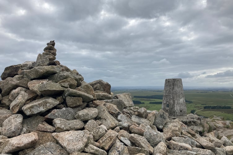 The summit of Brown Willy - the highest point in Cornwall 