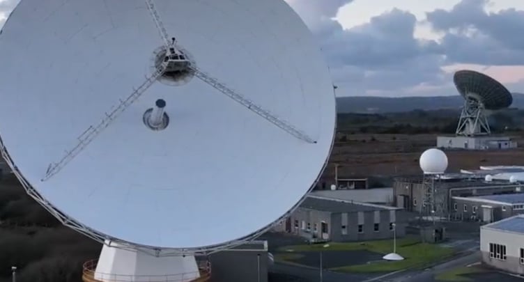 Telescopic dishes at Goonhilly