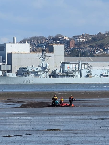 A woman had to be rescued from mud flats at Wilcove, Torpoint on Sunday (March 2) after becoming stuck waist deep in the mud on a falling tide. (Picture: Plymouth Coastguard Rescue Team)