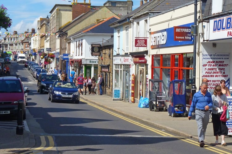 A general view of Camborne town centre