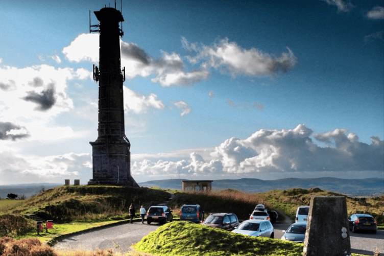 THE car park at the summit of Kit Hill near Callington