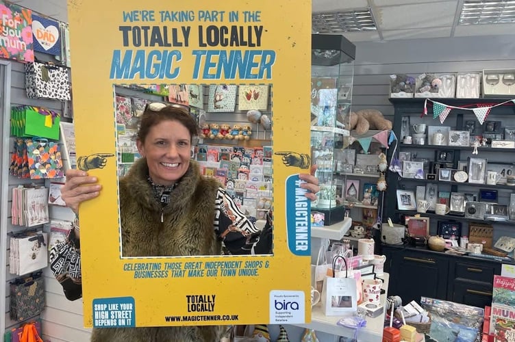 A number of shops and businesses in Saltash are taking part in the Magic Tenner campaign this month