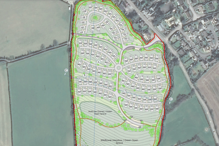 The proposed site layout in Pelynt (Picture: Cornwall Council)