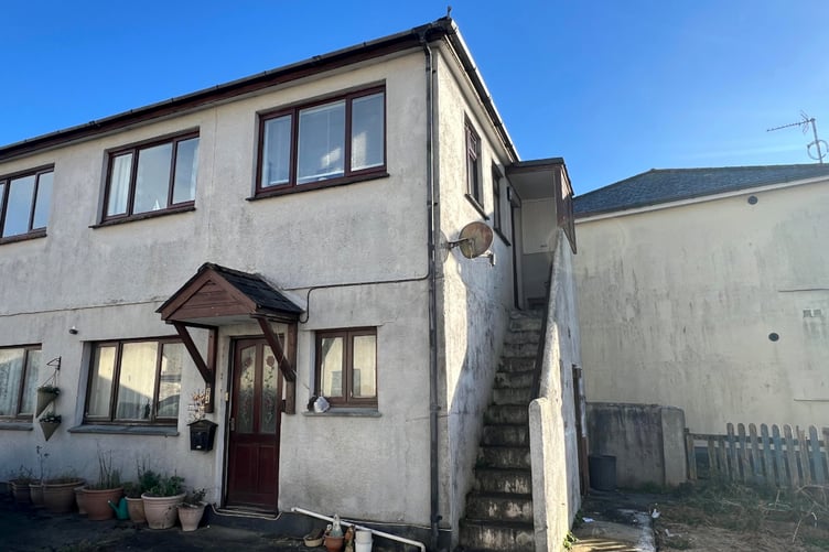A leasehold ground floor flat in East Hill, St Austell, is up for auction.