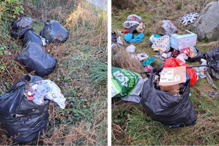 The waste that was fly-tipped, resulting in penalties. Pictures: Cornwall Council