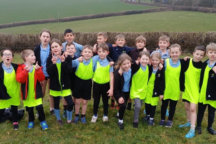 Team from Liskeard Hillfort Primary School