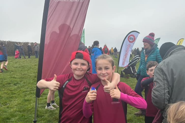 Toby and Cory from St Stephens, Saltash and their last race as they start big school in September