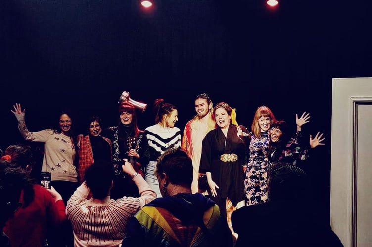 Scary Little Girls performing.