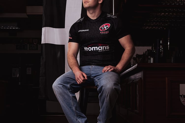 The Cornish Pirates will wear a special playing shirt to mark their 20th anniversary this evening