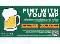 MP to discuss controversial issues with constituents over a pint