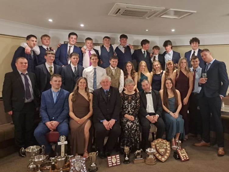 Members of the Callington Young Farmers club pictured at their annual dinner and dance evening held at Trethorne Golf & Country Club