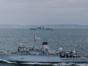 Royal Navy warships shadow Russian task group off Cornish coast