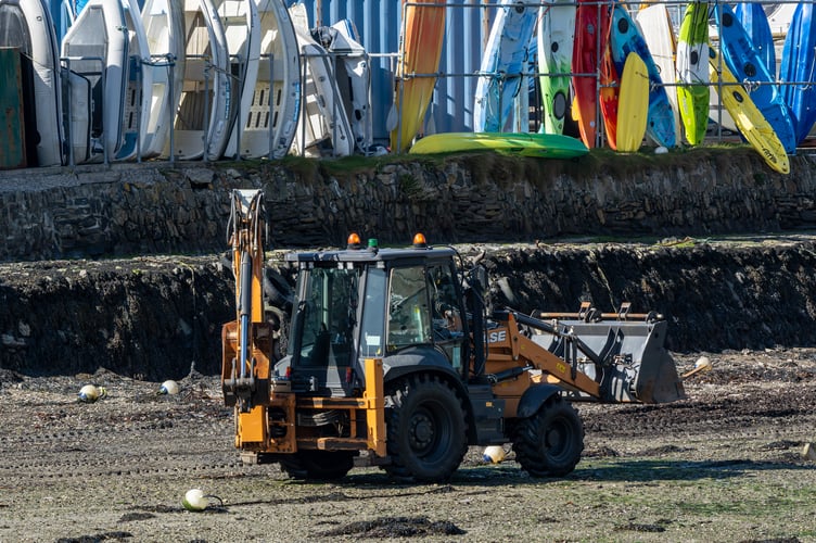 The current works by a local contractor are to avoid any further deterioration to the harbour wall which is thought to be 150 years old. (Picture: Chris Kennedy/Photonaut)